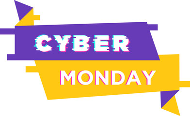 Cyber Monday Glitch Style Lettering