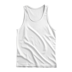 Clean and Isolated White Tank Top on a transparent background for Creative Use