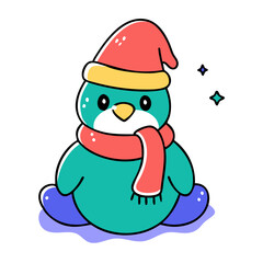 Festive Penguin Clipart - Ideal for Digital and Print Christmas Projects