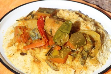 Traditional Moroccan Food, Couscous Close Up
