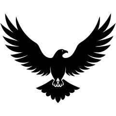 Eagle Silhouette Vector - High-Quality Illustration for Wildlife and Power Themes
