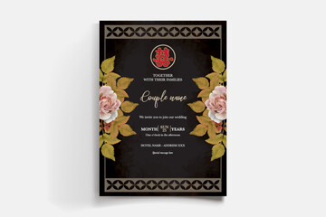 Obraz premium floral bridal shower invitation templates