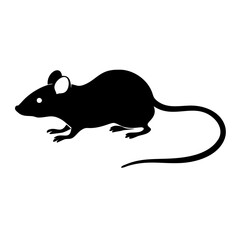 Mouse Silhouette Vector - High-Quality Illustration for Wildlife and Design Projects
