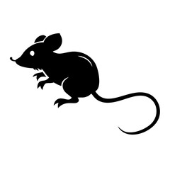 Black Mouse Icon - Perfect Vector for Pest Control, Nature, and Educational Themes