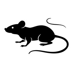 Black Mouse Icon - Perfect Vector for Pest Control, Nature, and Educational Themes