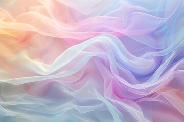 A soft, flowing fabric in pastel colors, creating a serene and dreamy atmosphere.
