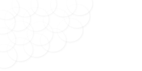 Abstract background with circle white abstract geometric background. Modern and geometric design with paper circle design silver background web design Banner Pattern texture space concept.