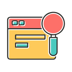 Magnifying Glass with Dashboard Vector - Perfect for Research and Analytics