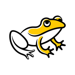 Stylized Frog Vector - High-Quality Illustration for Nature and Wildlife Projects