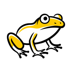 Stylized Frog Vector - High-Quality Illustration for Nature and Wildlife Projects