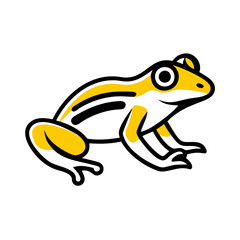 Yellow Frog Icon - Perfect Vector for Eco-Themed and Educational Graphics