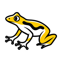 Yellow Frog Icon - Perfect Vector for Eco-Themed and Educational Graphics