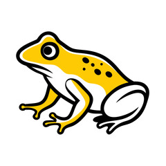 Yellow Frog Icon - Perfect Vector for Eco-Themed and Educational Graphics