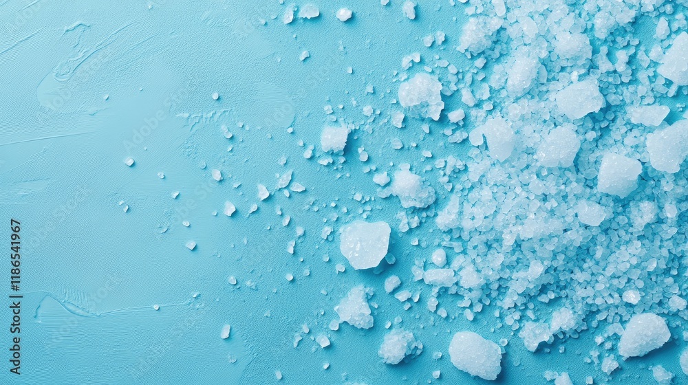 Poster soft aqua ice texture background with bokeh effect and room for text space