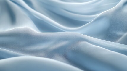 Obraz premium Elegant Soft Blue Fabric Texture with Subtle Stripes and Gentle Flowing Drapery Ideal for Backgrounds and Textile Designs