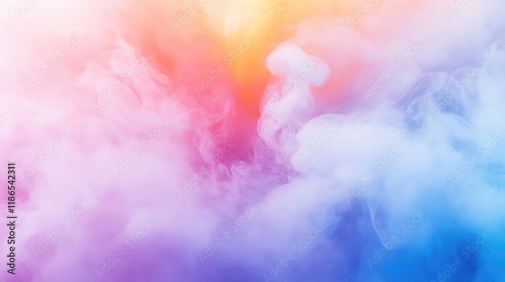 Poster soft ethereal colorful background with smooth blurred gradient and empty space for text or art desig