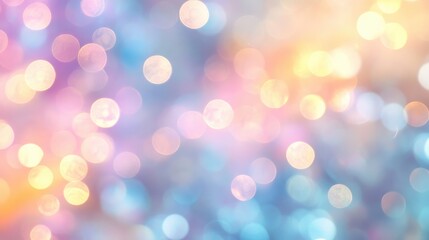 Obraz premium Pastel Bokeh Background Featuring Soft Colorful Defocused Lights Ideal for Abstract Designs and Creative Projects