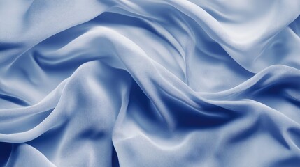 Obraz premium Elegant Blue Satin Fabric with Soft Folds Textured Background for Stylish Design and Fashion Projects