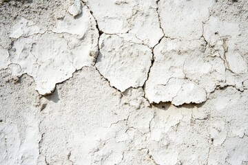 Fototapeta premium A close-up shot of a worn-out white wall with visible cracks