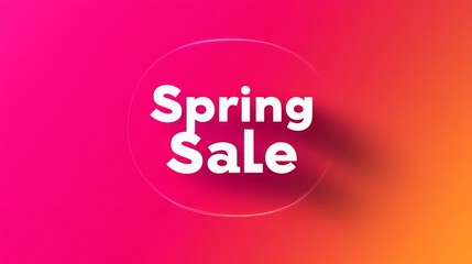 Vibrant spring sale announcement with gradient background