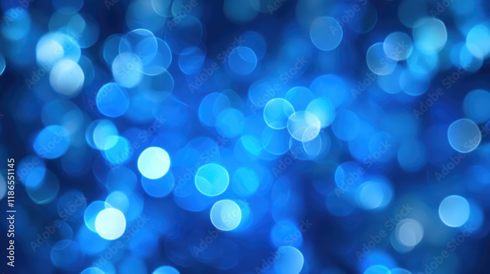 Poster bright blue abstract bokeh background with soft blurred effect creating a serene and calm atmosphere