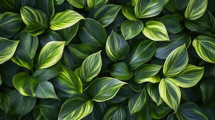 Obraz premium Tropical leaves texture in dark green shades showcasing a nature-inspired background ideal for wallpapers and design projects.