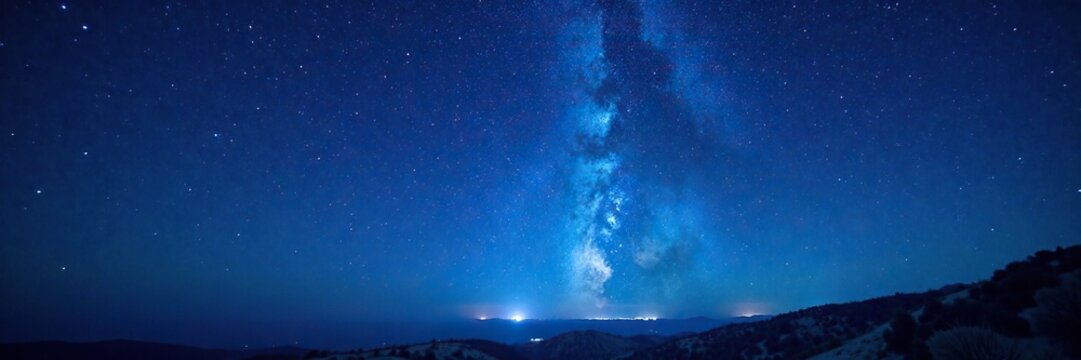 Unadulterado cielo estrellado con un ventana abierta, blue night, stars