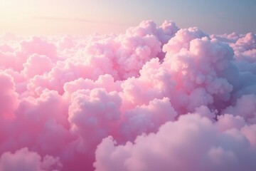 Soft pink misty atmosphere with puffy white smoke clouds drifting lazily, airy, fog, pink