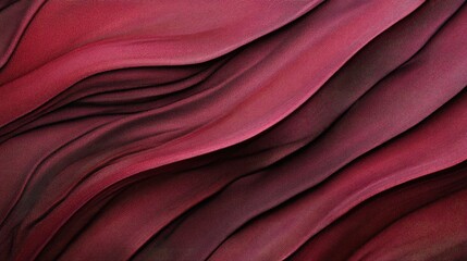 Fototapeta premium Luxurious deep red satin texture with elegant folds in a stunning abstract background ideal for fashion and design themes.