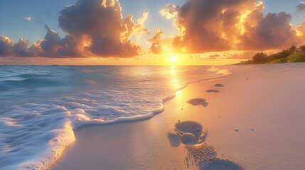 Sunset Sands Serenity at sunset beauty of the evening 