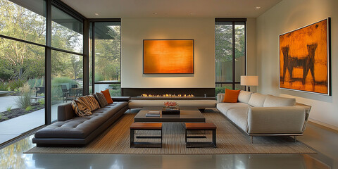 Modernes Wohnzimmer Zeitgenössischer Innenarchitekturstil Wohnraumideen Innenarchitektur