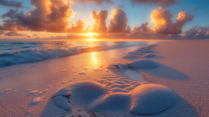 Sunset Sands Serenity at sunset beauty of the evening 