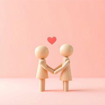 "Cute Couple Holding Heart: Love and Affection"

