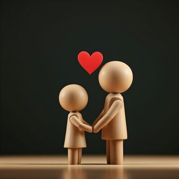 "Cute Couple Holding Heart: Love and Affection"

