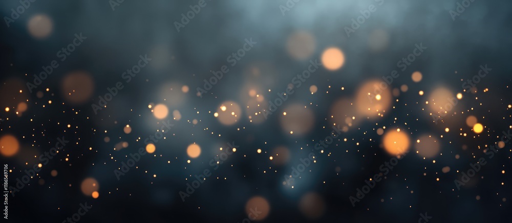 Poster dark gray abstract background featuring blurred bokeh lights with a gradient texture and ample empty
