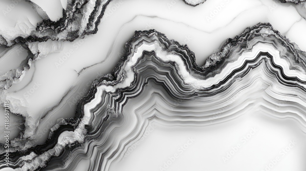 Aufkleber Polished grey marble agate stone texture with swirling patterns ideal for ceramic tile backgrounds and design projects