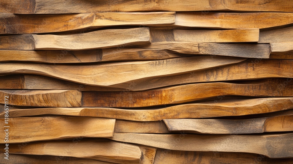 Poster vintage teak wood wall texture with natural inclined line pattern showcasing rustic charm and warmth