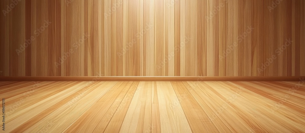 Poster warm wooden wall surface with clean finish creating an inviting backdrop perfect for interior design