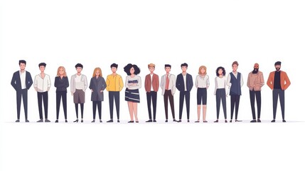HR recognition concept. Best employee and specialist with great reputation online. Business success. Tiny people professionals. Modern flat cartoon style. Vector illustration on white background very