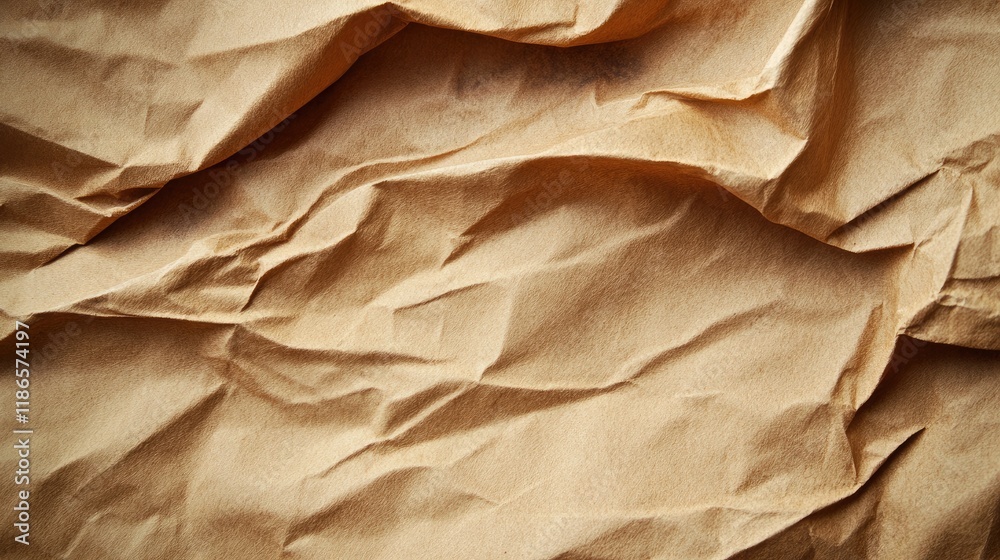 Poster crumpled vintage brown paper texture background for creative design and artistic projects