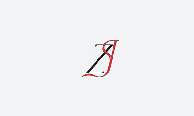 ZJ, JZ , J , Z , Abstract Letters Logo Monogram