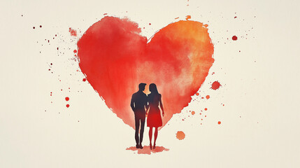 Valentines Day Abstract Background Banner with Red Hearts and Romantic Love Concept