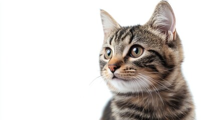 Veterinarian giving vaccination to a cute tabby cat in a clinical setting promoting pet health and wellness care