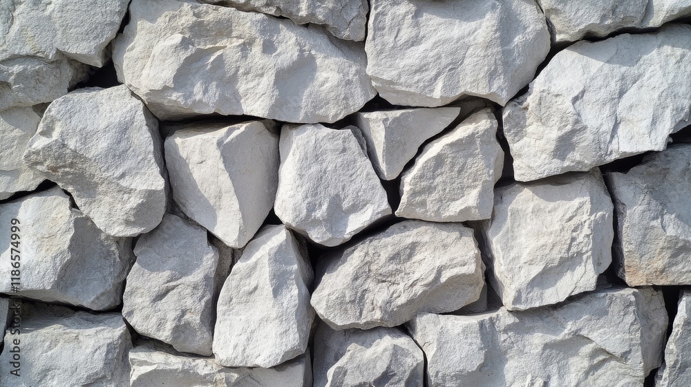 Poster textured white stone wall background with natural irregularities ideal for design projects and archi