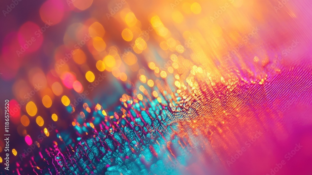 Aufkleber Colorful Abstract Bokeh Background with Vibrant Textures and Light Reflections in a Soft Focus Setting