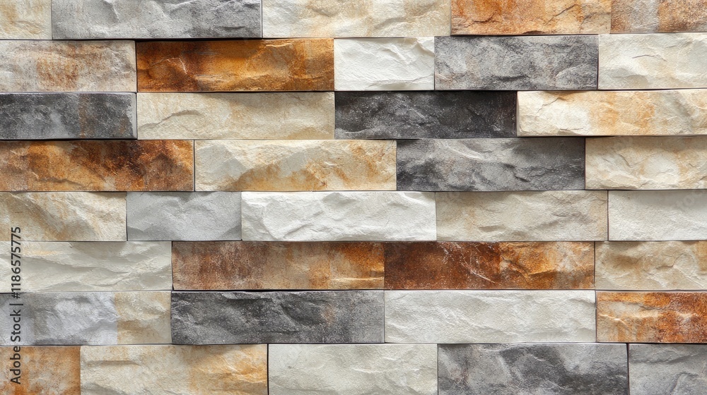 Poster textured vintage stone brick wall background for design and wallpaper applications in a solid and ve