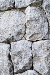 Fototapeta premium A close-up shot of a stone wall with a fire hydrant
