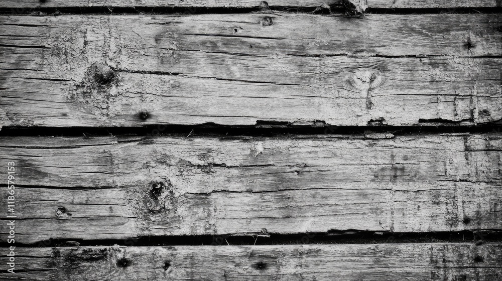 Aufkleber Aged wooden planks with natural texture and grain creating a rustic backdrop for design and editorial projects