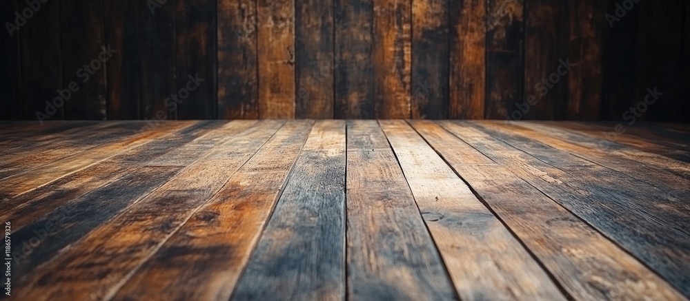 Aufkleber rustic weathered wooden planks providing a textured backdrop ideal for photography and creative desi