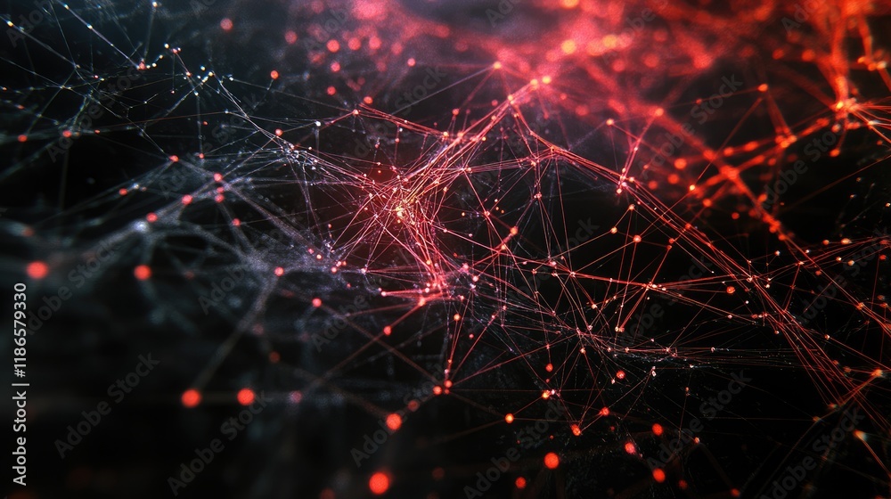 Poster Abstract visual network illustrating connections and data transmission in technology and communication systemsèƒŒæ™¯éŸ³ä¹ç‚¹çš„æ¨¡ç³Šæ„Ÿ